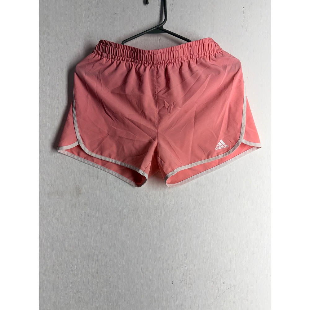 Adidas Women XL Pink Marathon 20 Running Shorts Athletic Gym Workout Coral